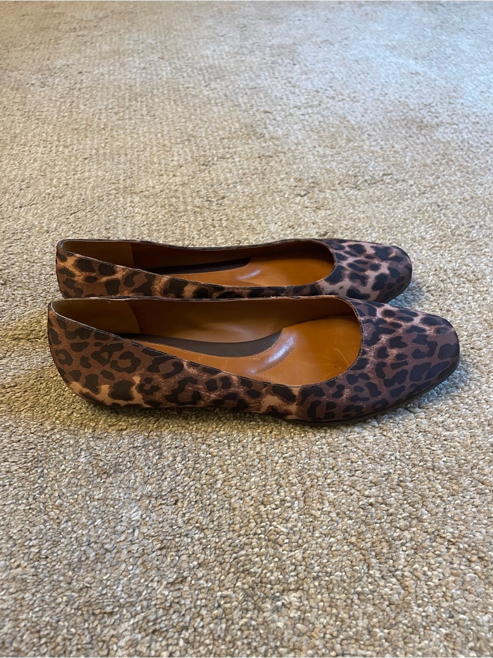 Nurture by Lamaze Leopard Print Ballet Flats - Brown/Black Size 9.5 Comfortable